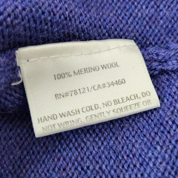 Elegant Blue Cowl Neck Sweater - Picture 9 of 9